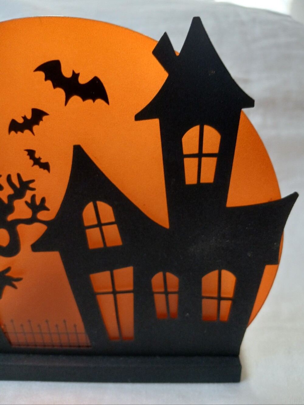 PartyLite Halloween Luminary Black Metal Votive Holder - Picture 3 of 11